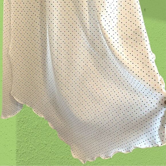 70s vintage multi coloured polka dot white frilly disco dress - Picture 9 of 16